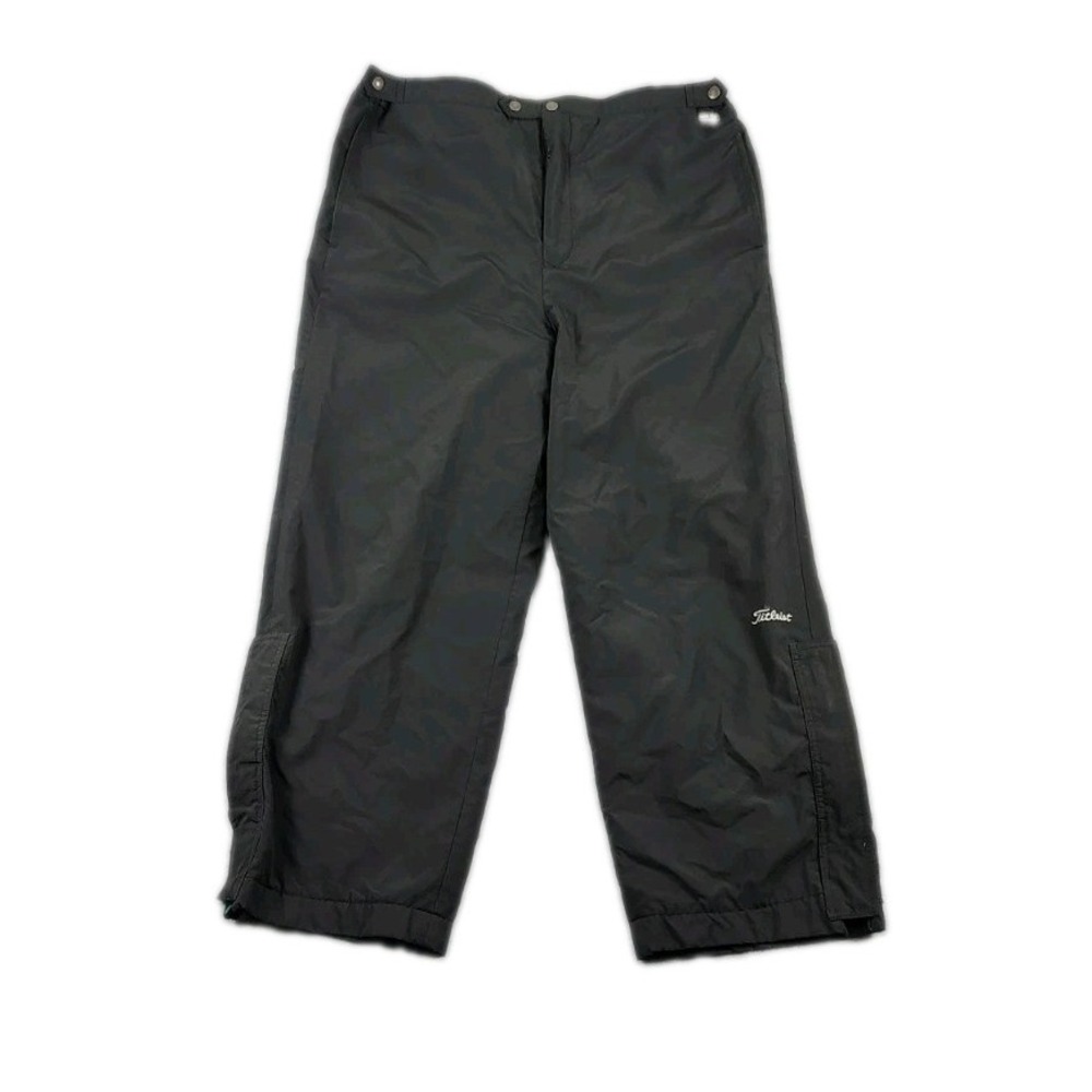 Titleist Gore-Tex Insulated Windbreaker Golf Pants Adjustable Waist 36x27 Black